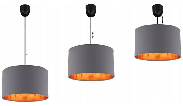 Závěsné svítidlo Shade, 1x textilní stínítko (výběr ze 6 barev), (výběr ze 3 barev konstrukce), (fi 35cm), lp, g