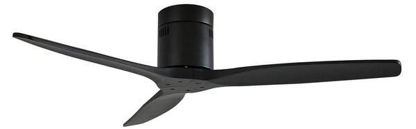 Stropní ventilátor Lucande Vindur, černý, DC, tichý, 132 cm Lucande, Vindur, Černá, Obývací pokoj, Kov, Moderní