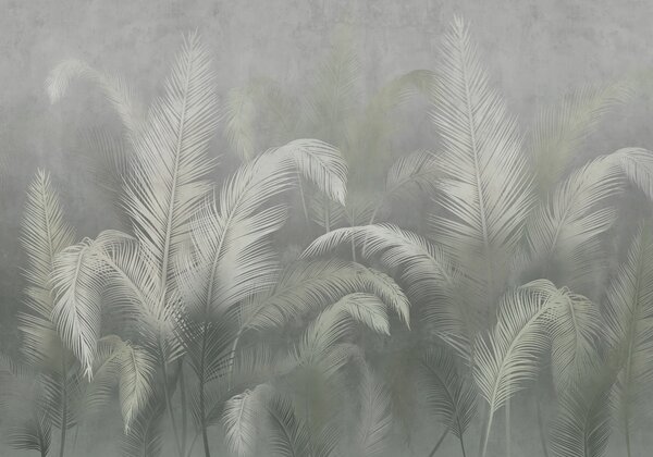 Fototapety Tropické palmové listy ve stylu grunge v zelené barvě, Fototapety příroda, w03250v2 : uwalls.cz