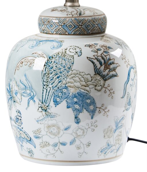 Stolní lampa JAMAPA Porcelán Bílá/Modrá
