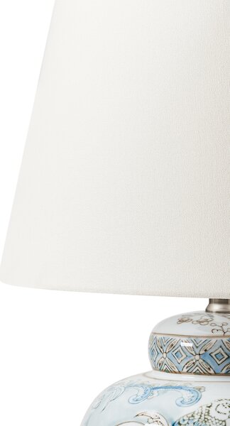 Stolní lampa JAMAPA Porcelán Bílá/Modrá
