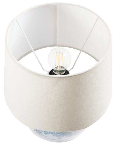 Stolní lampa JAMAPA Porcelán Bílá/Modrá