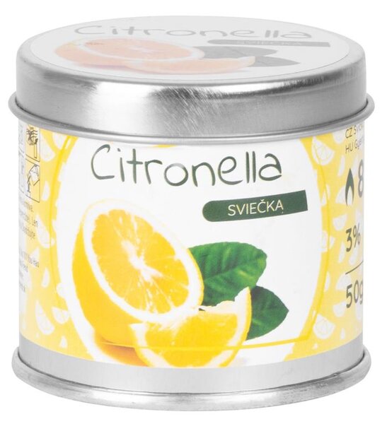 12 ks Sviečka Citronella 50 g, plechovka, bal. 12 ks, SellBox, 55x55 mm