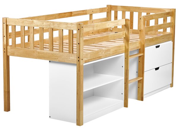 Zvýšené lůžko Dřevo SUSVILLE 90 x 200 cm Světle hnědá