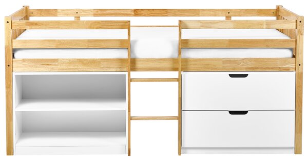 Zvýšené lůžko Dřevo SUSVILLE 90 x 200 cm Světle hnědá