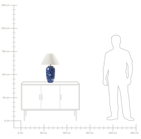 Stolní lampa ANGELES Porcelán Modrá
