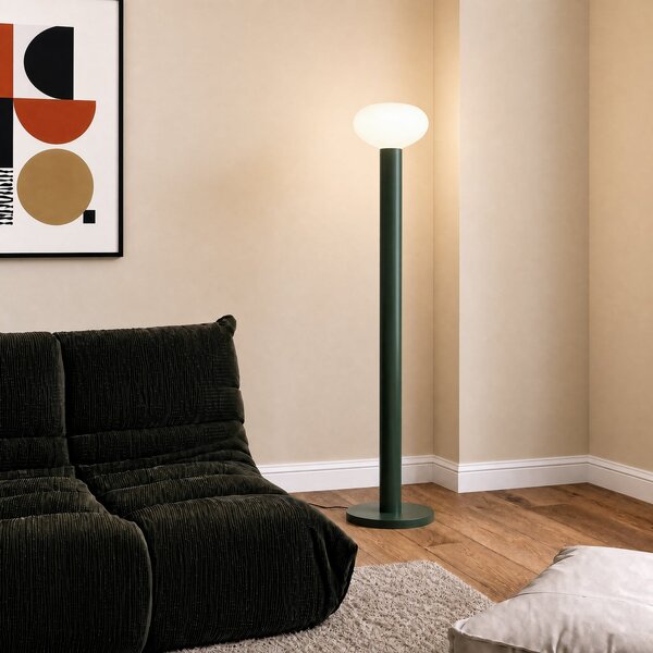 Stojací Lampa ALDEX, Flo, Zelená, Obývací pokoj, Kov, Design