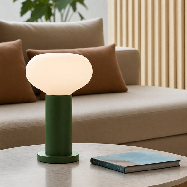 Stolní lampa ALDEX, Flo, Zelená, Obývací pokoj, Kov, Design