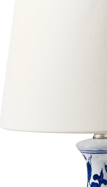 Stolní lampa CARMEN Porcelán Bílá/Modrá