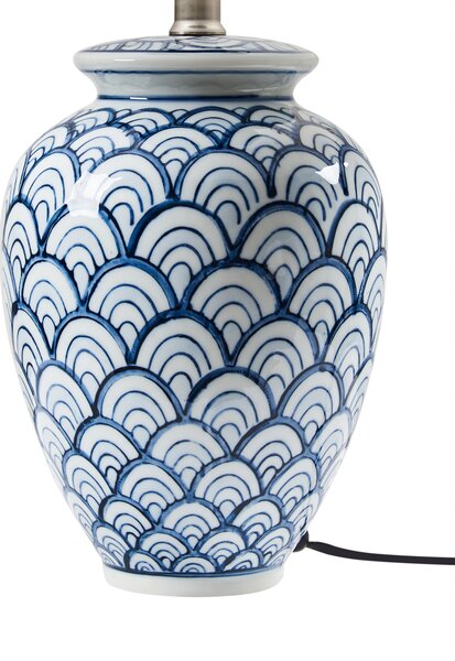 Stolní lampa JAUCA Porcelán Bílá/Modrá
