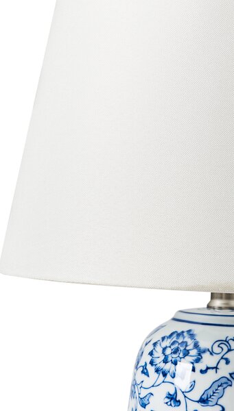 Stolní lampa AIBONITO Porcelán Bílá/Modrá