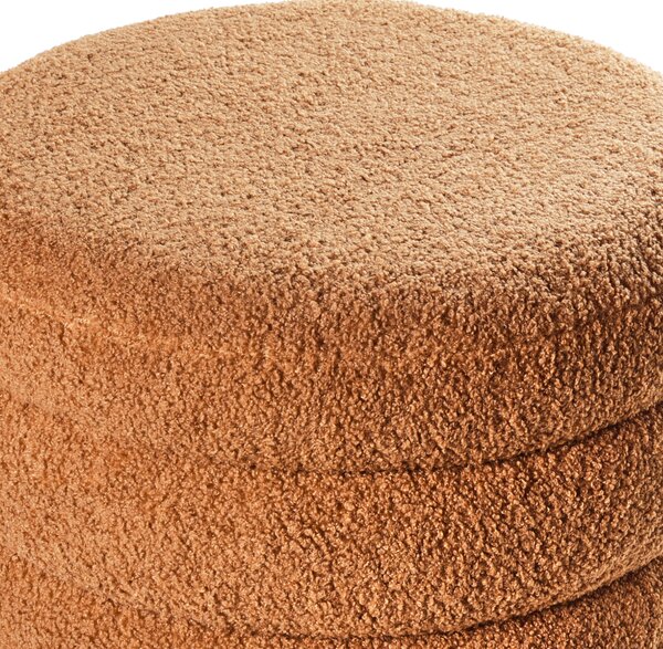 Puf CHILLY Buklé Zlatohnědá