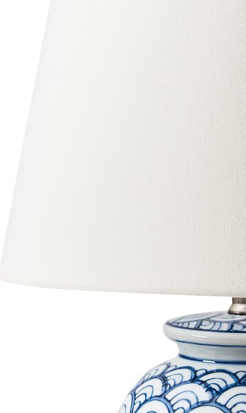 Stolní lampa JAUCA Porcelán Bílá/Modrá