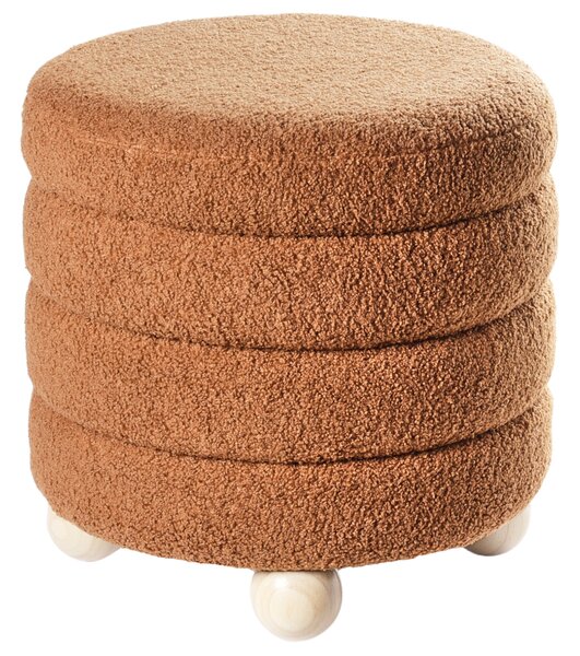Puf CHILLY Buklé Zlatohnědá