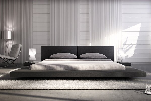 Čalouněná dvoulůžková postel 140 × 200 cm SALESFEVER