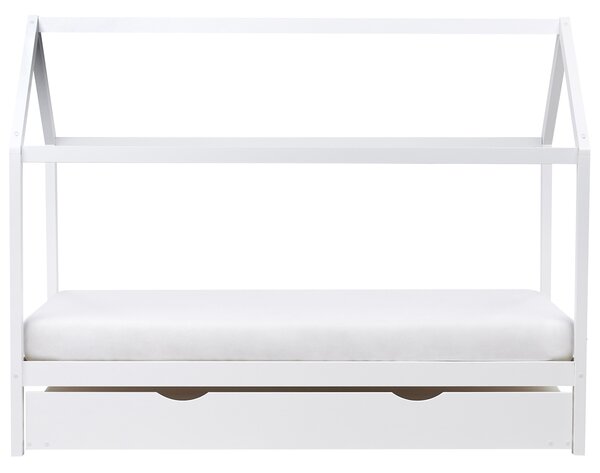 Dětská postel s výsuvným lůžkem Borovicové dřevo CRILLON 90 x 200 cm Bílá