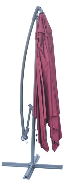 Rojaplast Slunečník kovový 8080 - 270x270cm- bordó
