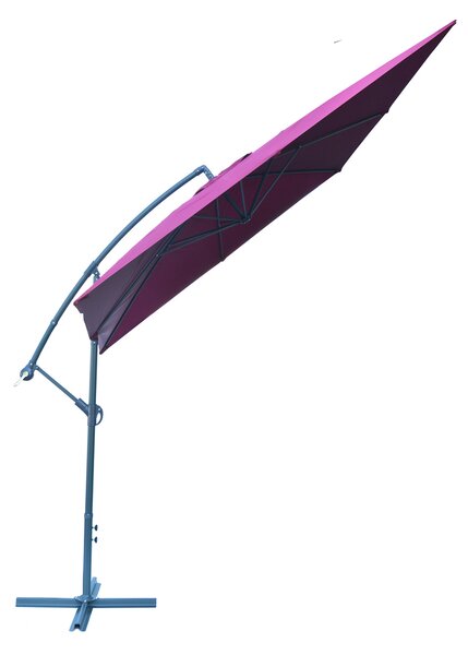 Rojaplast Slunečník kovový 8080 - 270x270cm- bordó