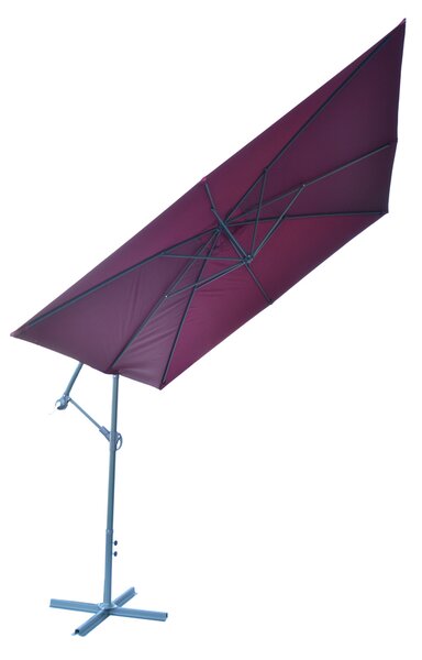 Rojaplast Slunečník kovový 8080 - 270x270cm- bordó
