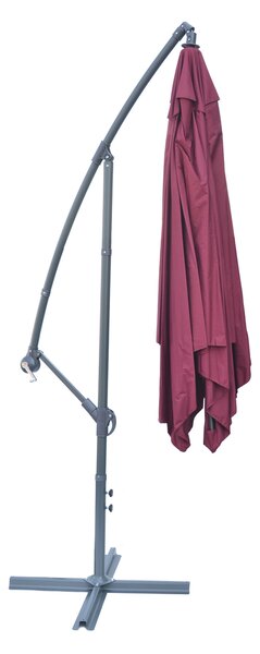 Rojaplast Slunečník kovový 8080 - 270x270cm- bordó