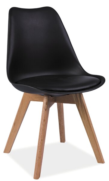 Jídelní židle Aste (černá + dub). 761542