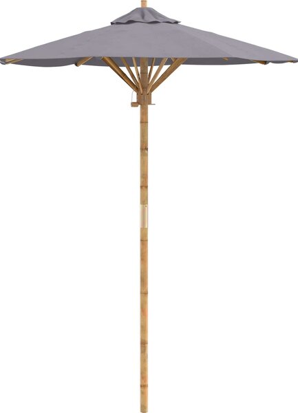 VidaXL Zahradní slunečník Kulatý Ø 150 x 210 cm Bambus [4108084] Barva: Krémově bílá