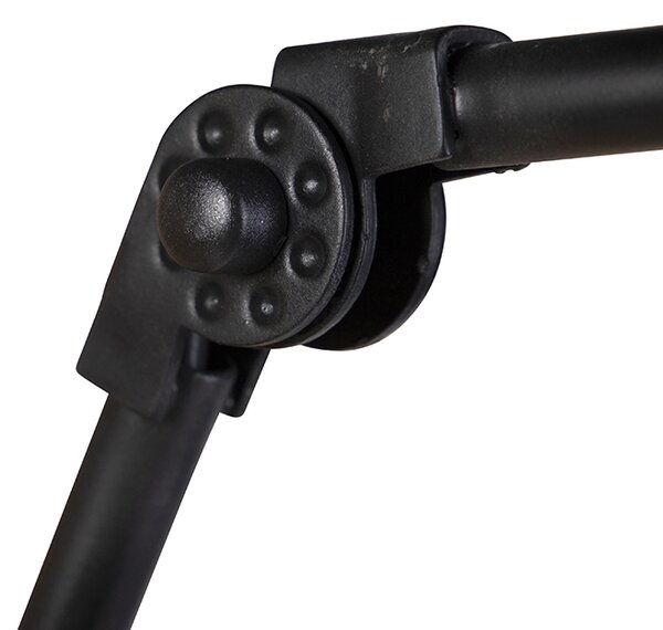 Průmyslová nástěnná lampa černá nastavitelná - Wye