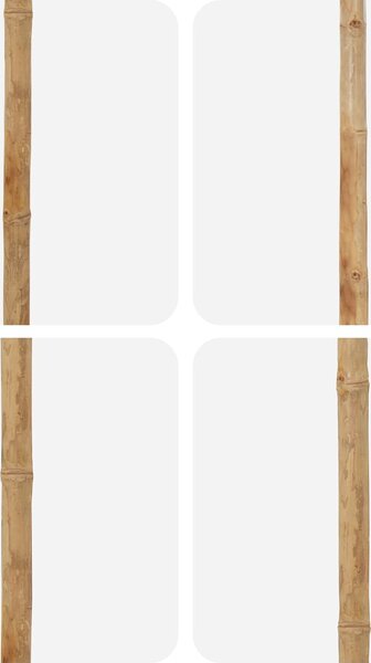 VidaXL Zahradní slunečník Kulatý Ø 150 x 210 cm Bambus [4108084] Barva: Krémově bílá