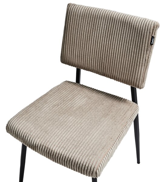 Sada 2 jídelních židlí STURGIS Manšestr Taupe