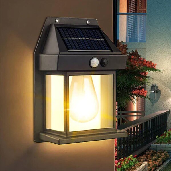 4Leaders Nástěnná solární lampa se senzorem 600 lm teplá bílá