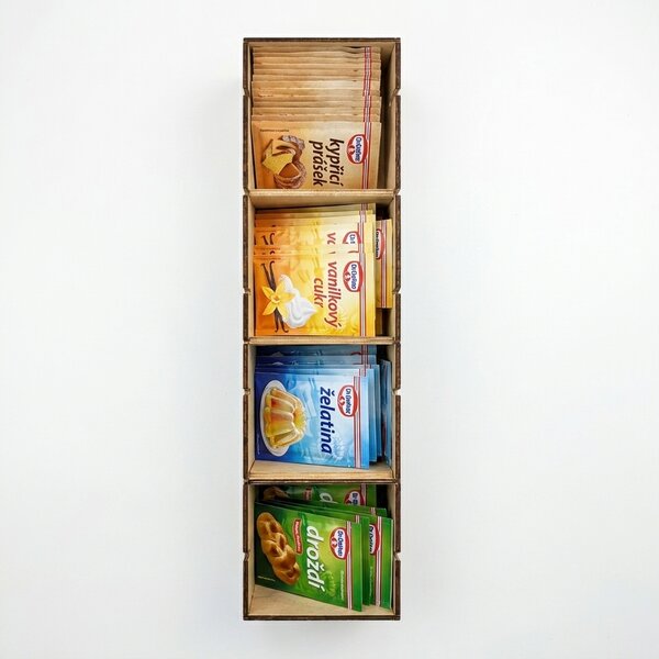 Usporadejto.cz Organizér do šuplíku s přepážkami, vložka do zásuvky, dřevěný VASKY, 45,5 x 15 x 6 cm