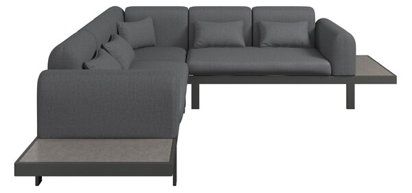 TERASOVÁ SEDACÍ SOUPRAVA kov, sklo, textil Ambia Garden - Online Only zahradní nábytek, Online Only