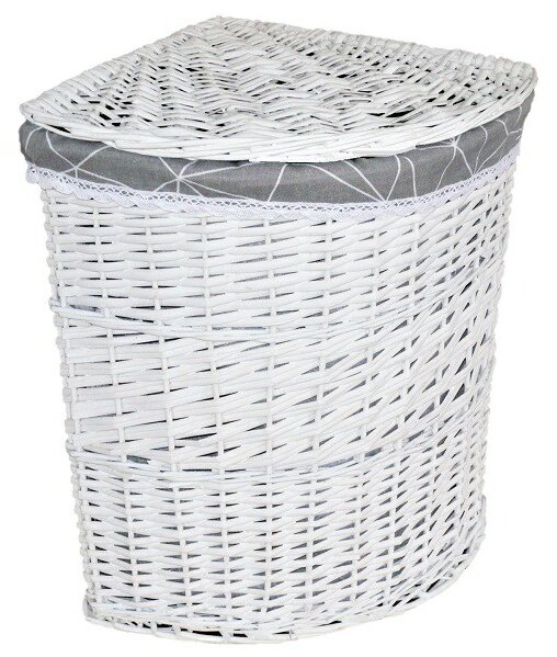 Košíkárna Koš na prádlo proutěný bílý 39x39x55 cm