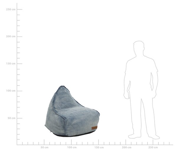 Sedací vak 200 L DROP 63 cm 75 cm Světle modrá