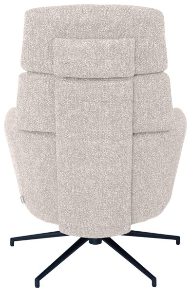 RELAXAČNÍ KŘESLO S TABURETEM, kov, textil, černá, béžová Dieter Knoll - Relaxační křesla