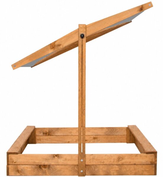 Dětské pískoviště se stříškou 120x120 cm DECHLAND Smart Sun 120DI hnědé
