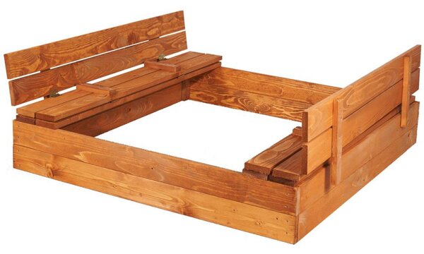 Dětské pískoviště s krytem 98x94 cm DECHLAND Smart 98ZI hnědé