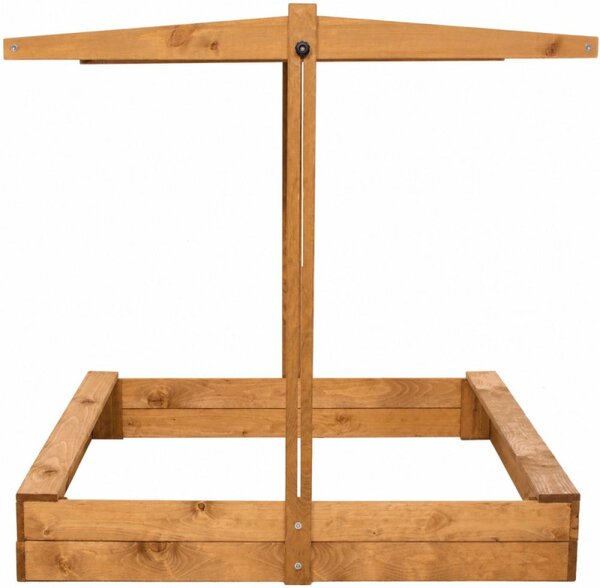Dětské pískoviště se stříškou 120x120 cm DECHLAND Smart Sun 120DI hnědé