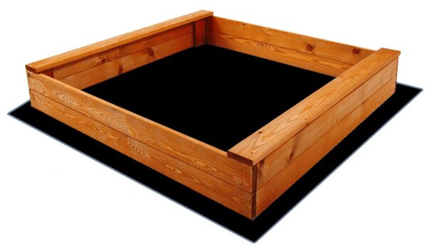 Dětské pískoviště s lavičkami 120x120 cm DECHLAND Basic 120I hnědé