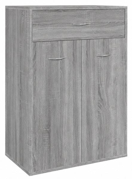 Skříňka na boty, botník, 1 zásuvka, 2 dvířka, dřevo, 85x61x36 cm, šedá sonoma, Dekorino BB20260065