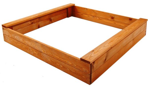 Dětské pískoviště s lavičkami 120x120 cm DECHLAND Basic 120I hnědé