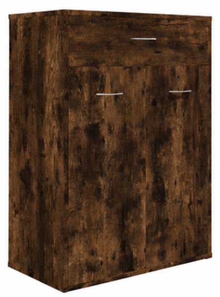 Skříňka na boty, botník, 1 zásuvka, 2 dvířka, dřevo, 85x61x36 cm, kouřový dub, Dekorino BB20260064