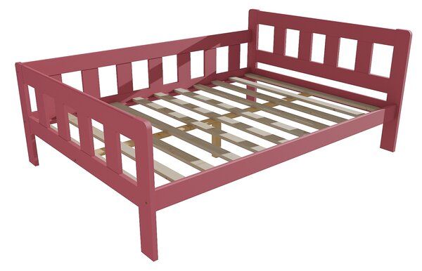 Vomaks Dětská postel se zábranou VMK010EB KIDS Rozměr: 140 x 200 cm, Barva: barva růžová