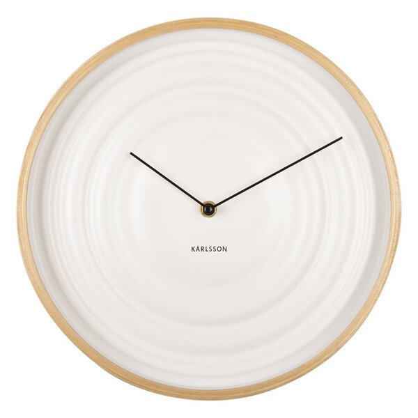 Bílé nástěnné hodiny Karlsson Ribble, ø 31 cm