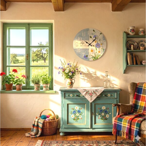 Lowell Italy Designové nástěnné hodiny 21556 Lowell 40cm