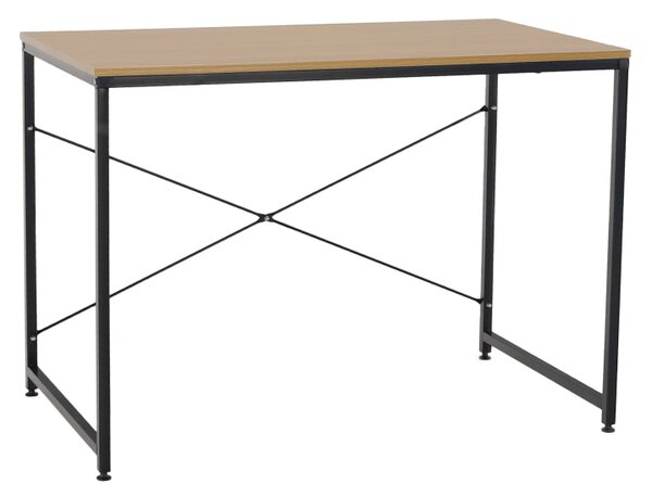 KONDELA Psací stůl, dub / černá, 100x60 cm, MELLORA