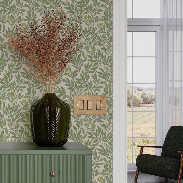 Tapety Zelené olivové větve, Tapety boho, a00026 : uwalls.cz