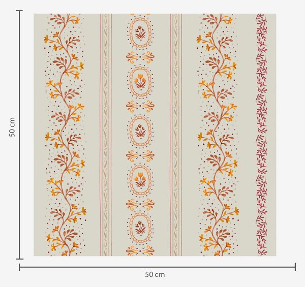 Tapety Jemný geometrický ornament s květinami a rostlinami, Tapet Shaby Chic, a00031 : uwalls.cz