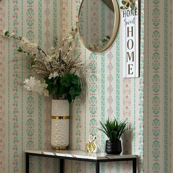 Tapety Jemný geometrický ornament ve stylu akvarelu, Tapety Venkovské, a00034 : uwalls.cz