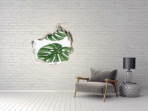 Nálepka 3D díra na zeď beton Monstera nd-p-101795652